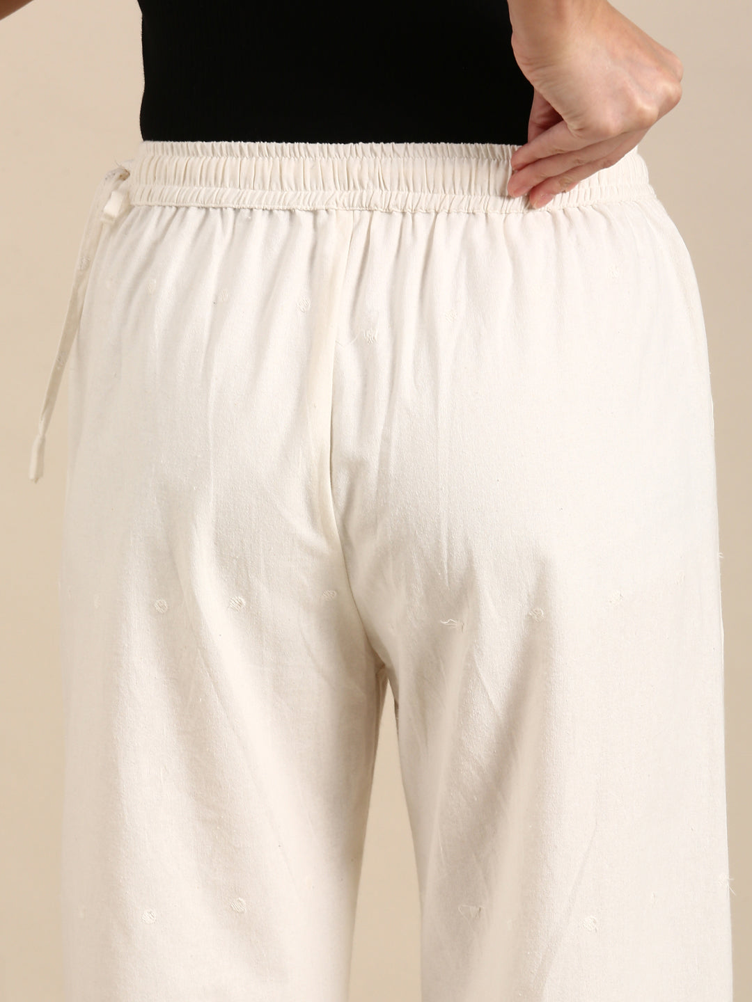 Off White Chikankari Parallel