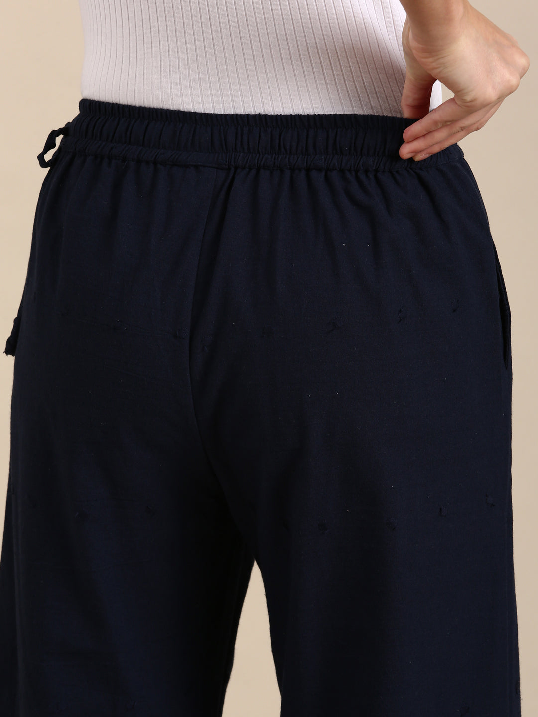 Navy Blue Chikankari Parallel