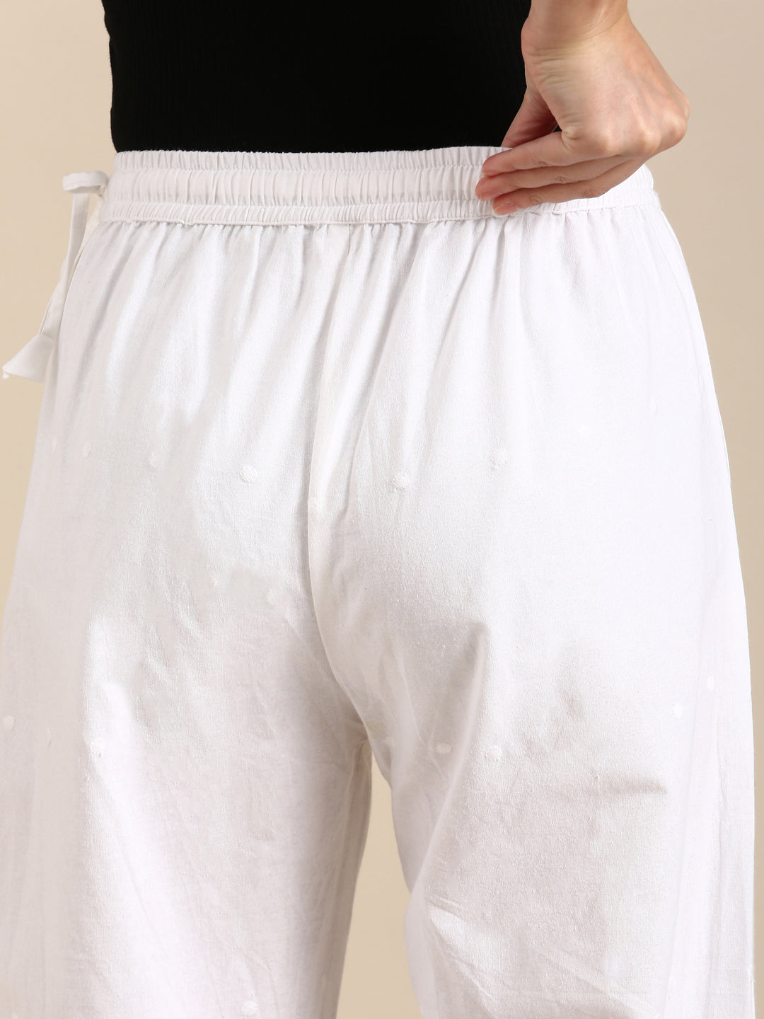 White Chikankari Parallel