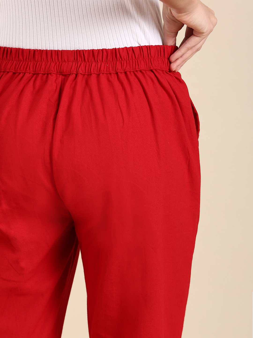 Red Classic Pants