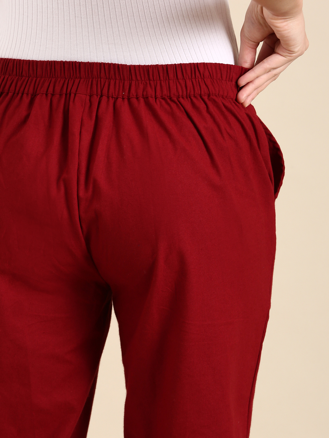 Maroon Classic Pants