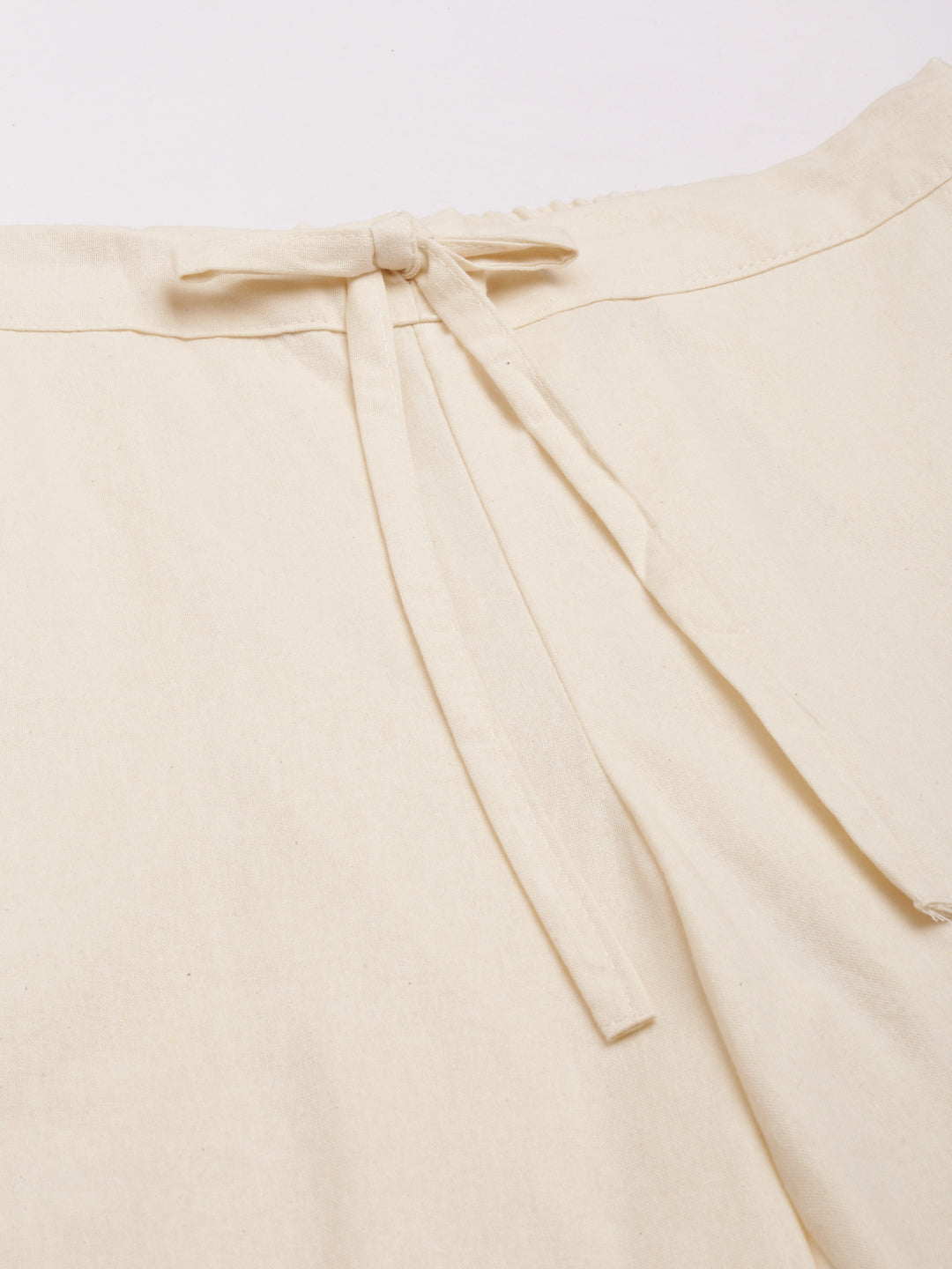Beige Side Chikan Pants