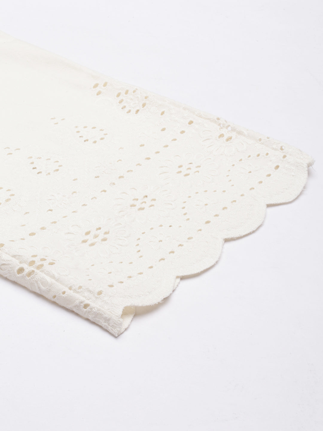 Off White Chikankari Parallel