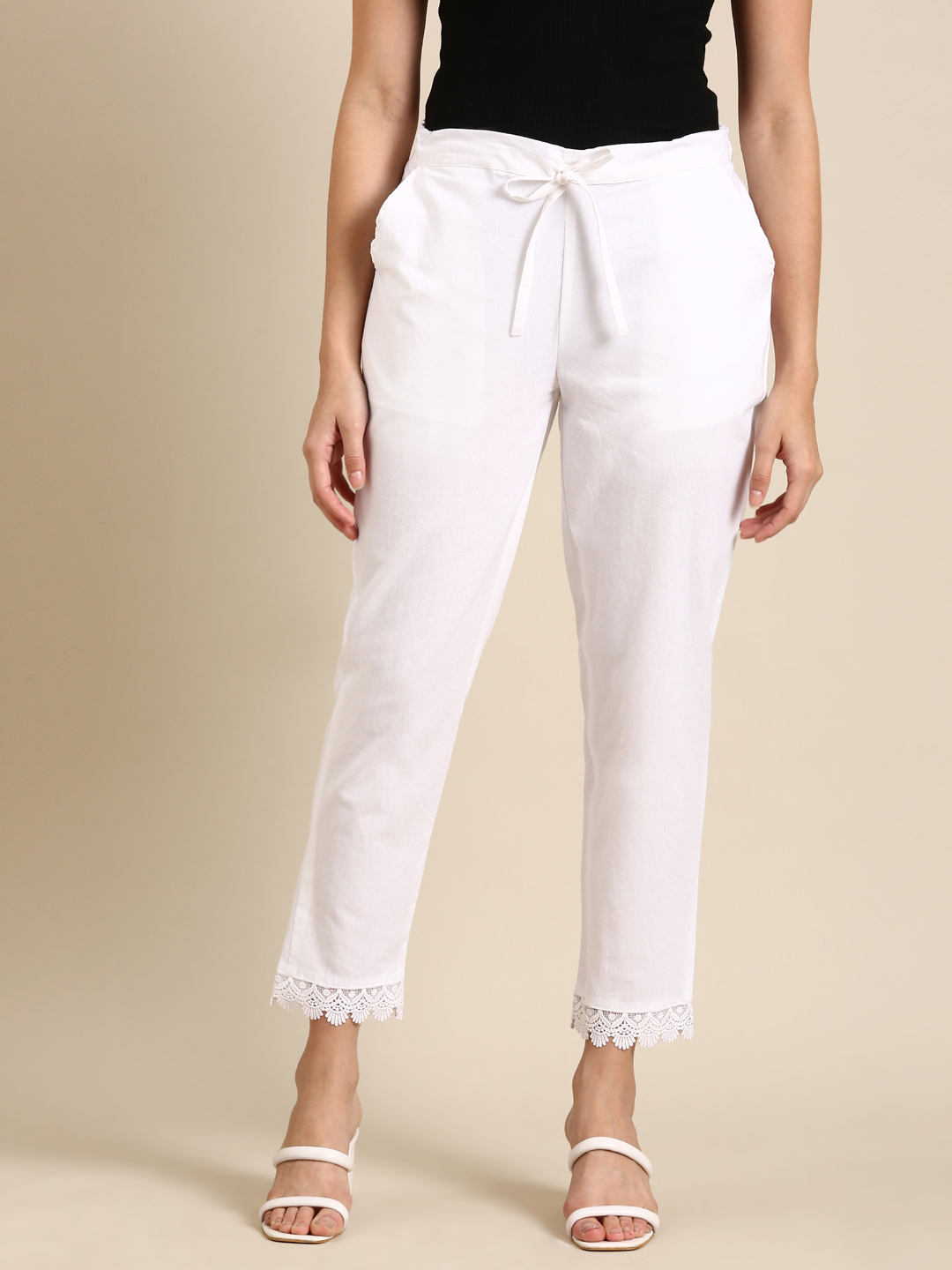 Shreya Wholesome White Pants