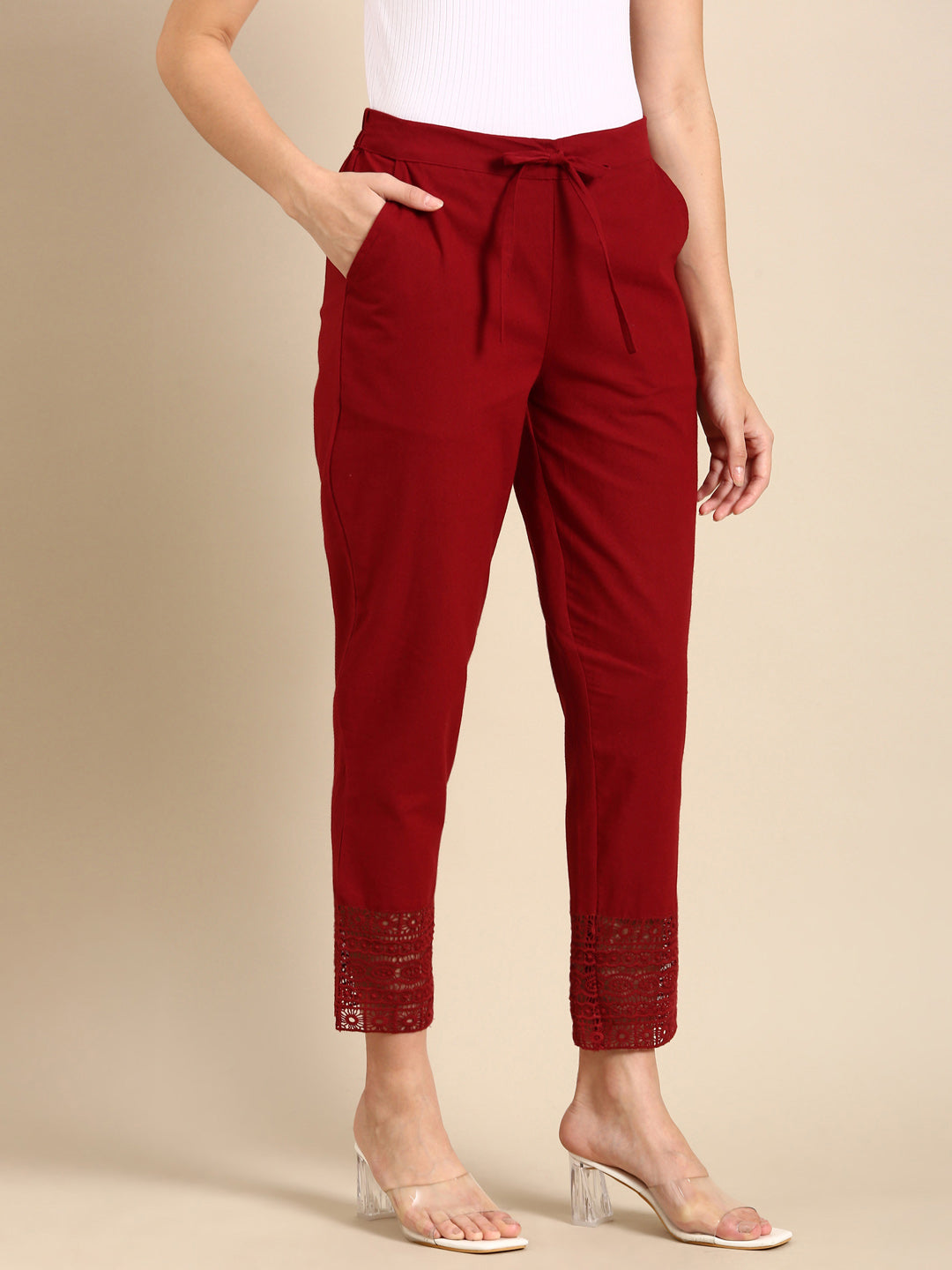 Marron Crochet Pants