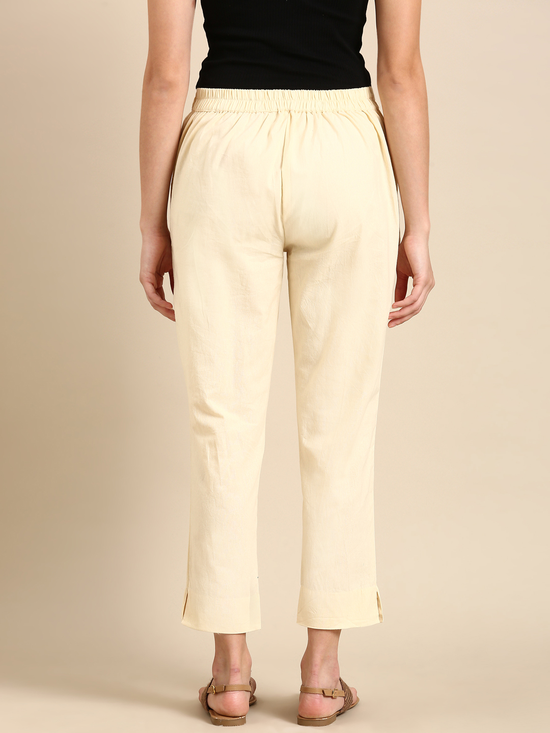Cream Classic Pants