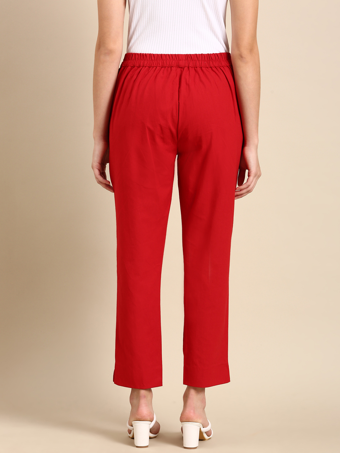 Red Classic Pants