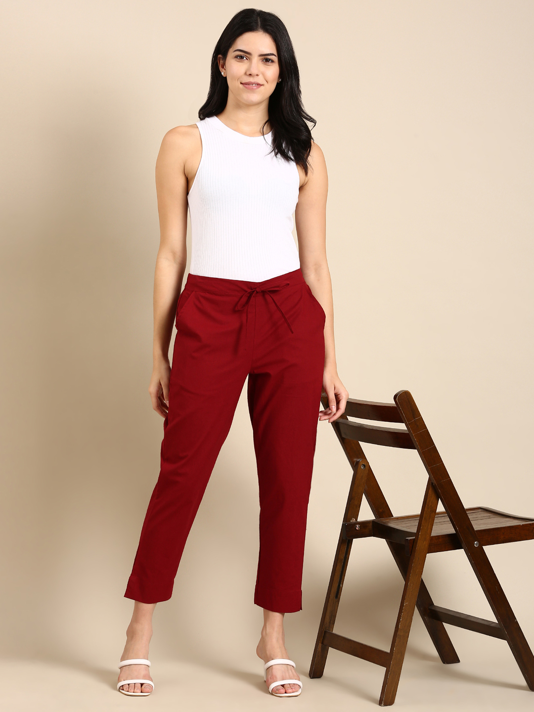 Maroon Classic Pants