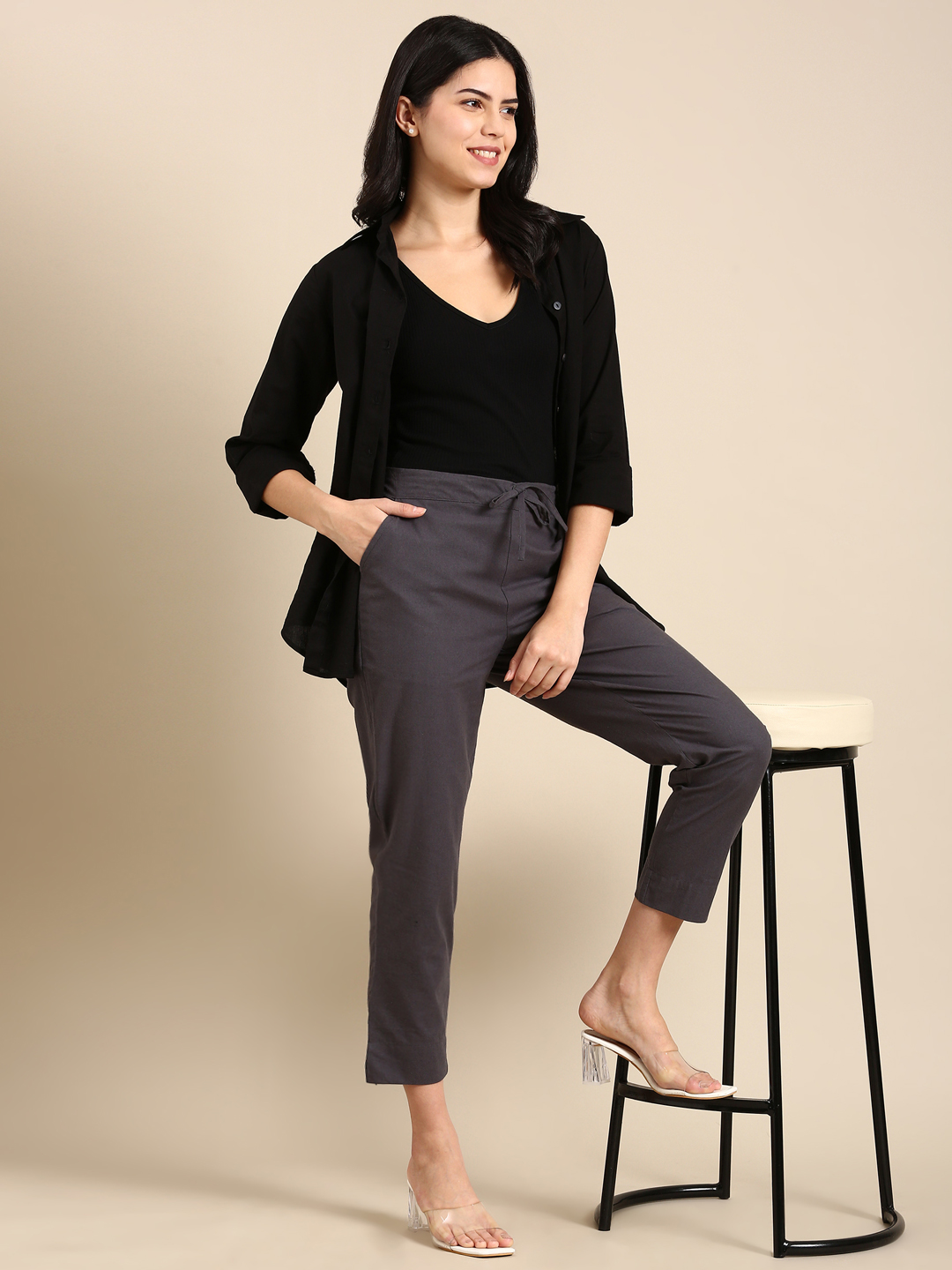 Cement Grey Classic Pants