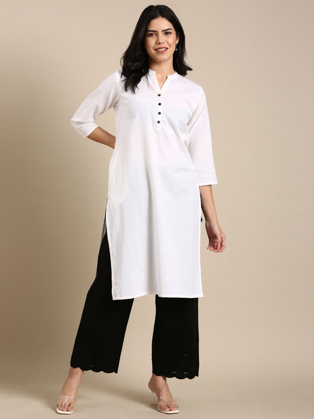 Black Cotton Chikankari Parallel