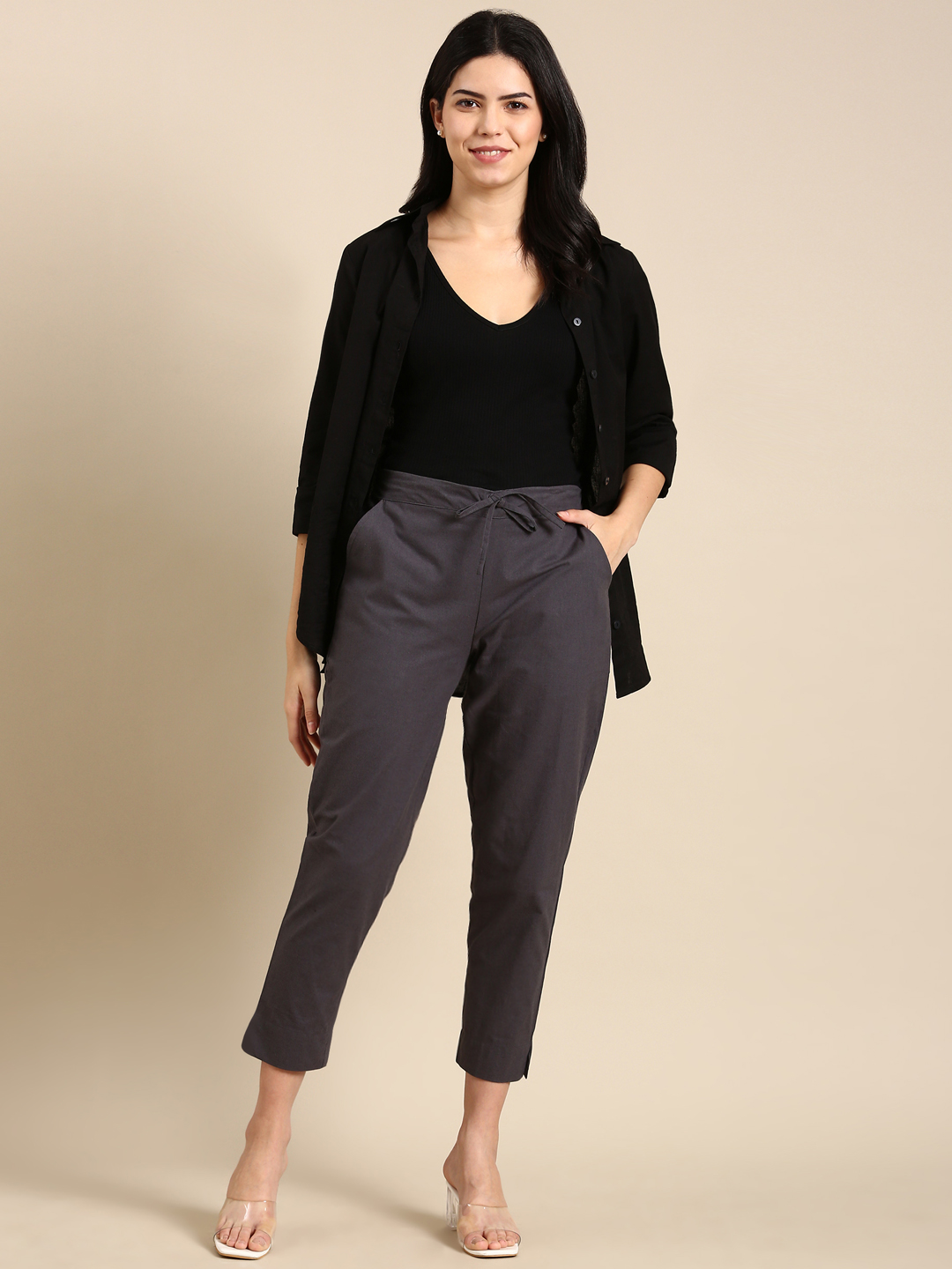 Cement Grey Classic Pants