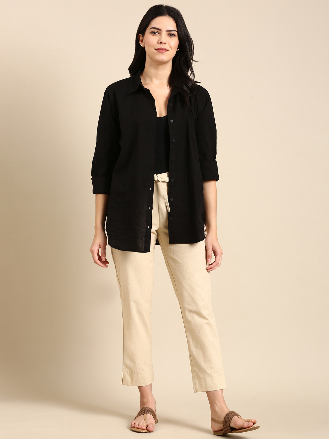 Beige Classic Pants