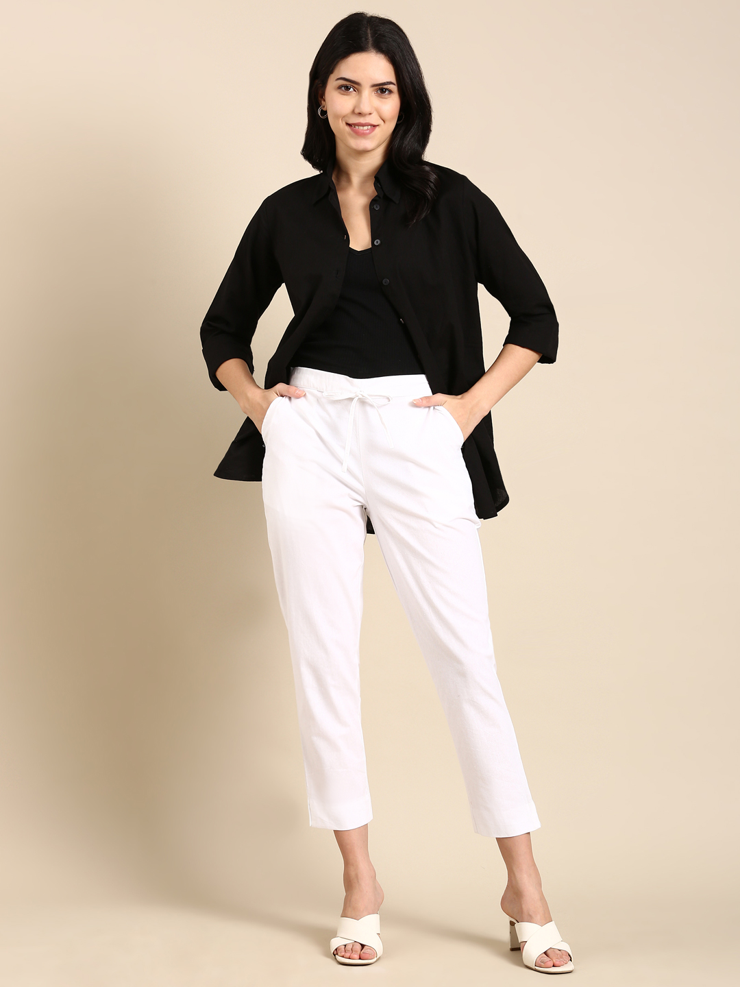 White Classic Pants