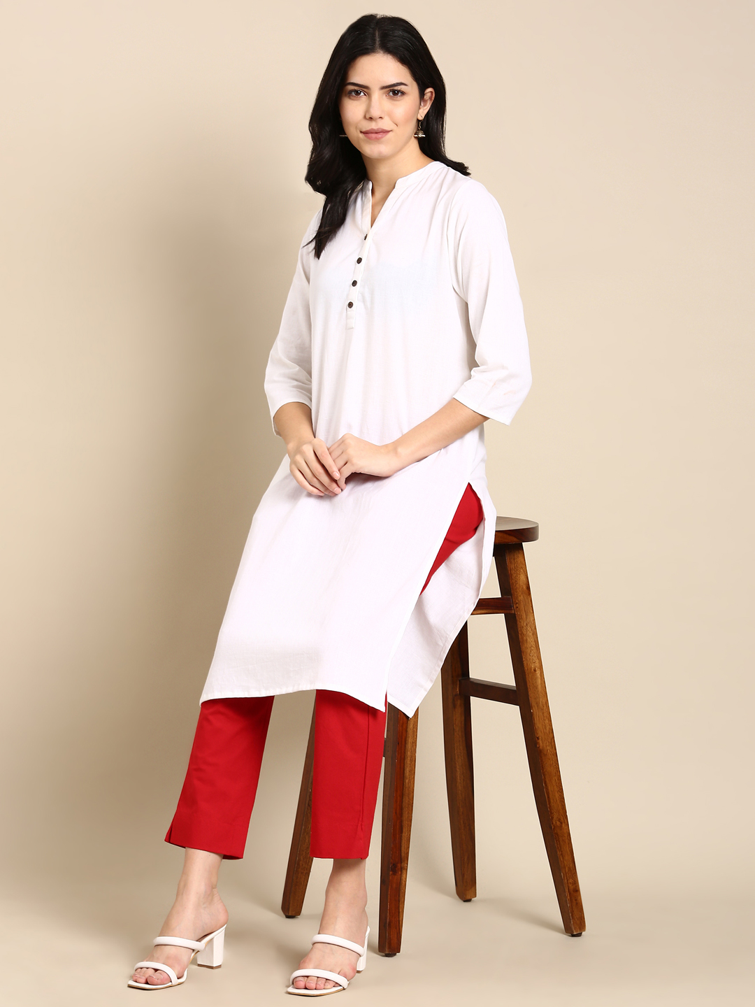 Red Classic Pants